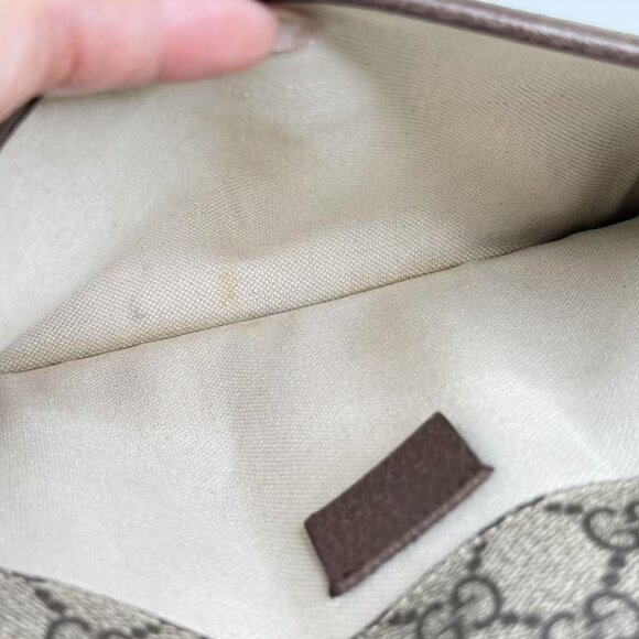 Gucci GG Logo Supreme Neonoe Vintage Bum Bag with Iconic Red & Green Straps - Picture 9 of 11